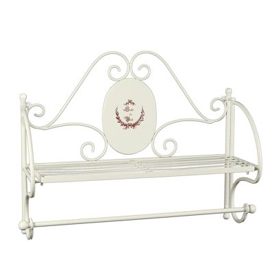 Towel rail / shelf in white (W) 55 cm