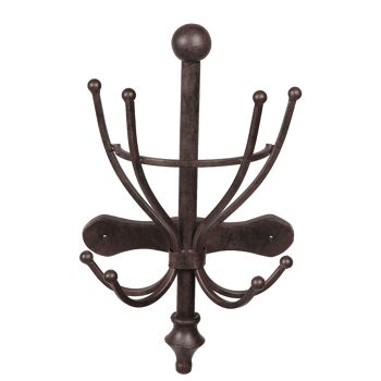 Patère penderie marron antique 37 cm