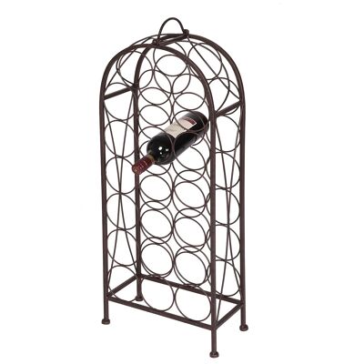 Portabottiglie in marrone antico (H) 85 cm