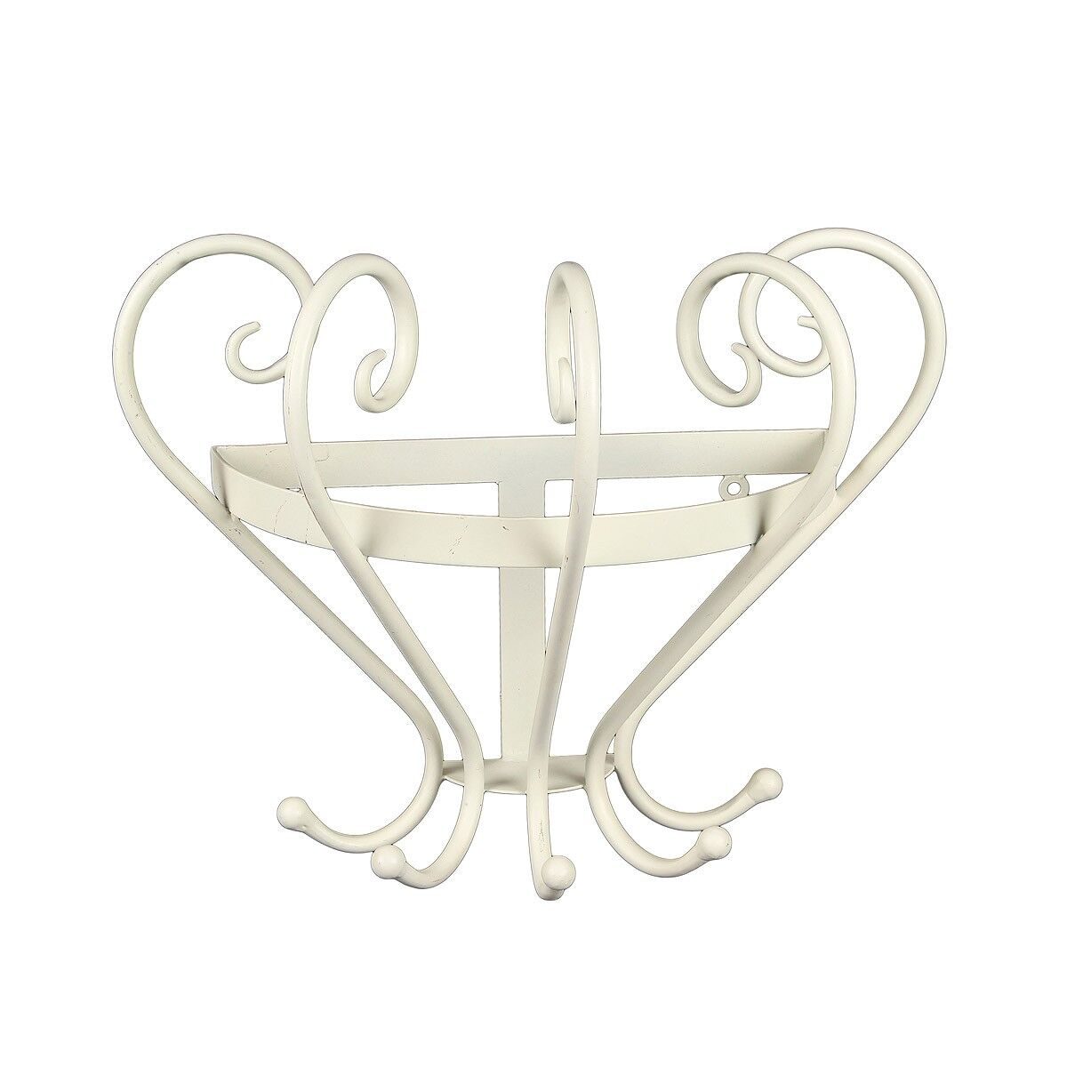 Appendiabiti con ceramica - bianco antico 34 cm