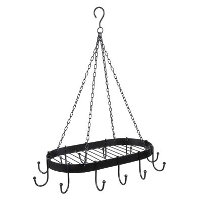 Iron pot hanger in black - 57 cm