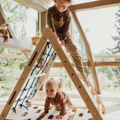 Triangle d'escalade orang-outan de 87 cm à trois côtés et corde en nylon