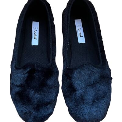 Tragara Black Faux Fur-W