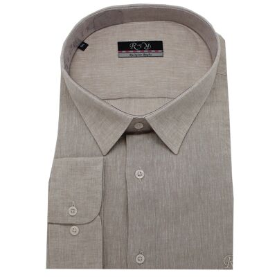 Camisa lino crema