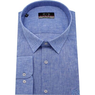 Camicia in lino Blu