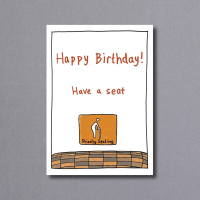 Birthday Seat Orange – birthday card