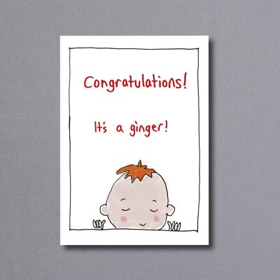 It’s A Ginger – new baby card