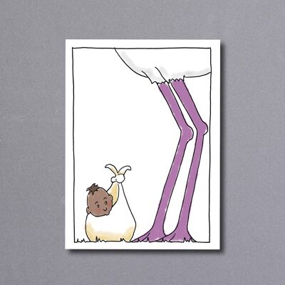 Stork Brown – new baby card