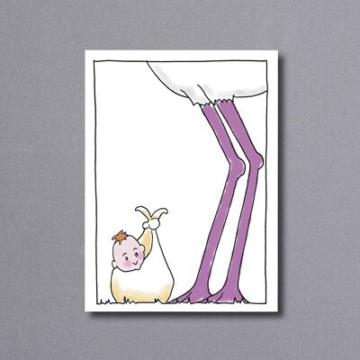 Stork Pink – new baby card