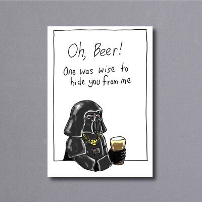 Oh Beer One – greetings card