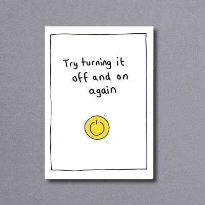 Off And On Again – greetings card