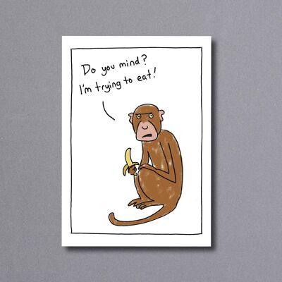 Trying To Eat – greetings card