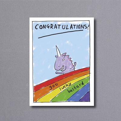 Congratulations Unicorn – greetings card