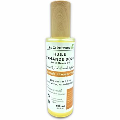 Huile d'Amande Douce (Sweet Almond Oil) pure et  100% naturelle - 100ml