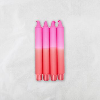 Bougies Design Dip Dye / Rose Fluo x Canneberge 1