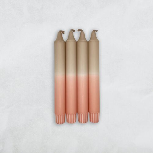 Dip Dye Design Candles / Taupe x Blush