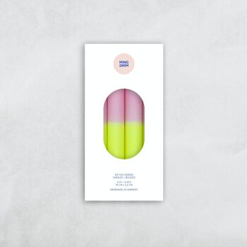 Bougies Design Dip Dye / Bubblegum x Jaune Vif 1