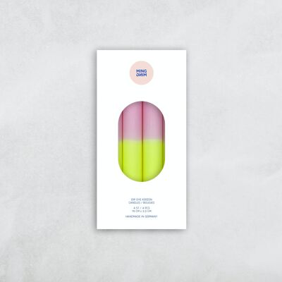 Bougies Design Dip Dye / Bubblegum x Jaune Vif