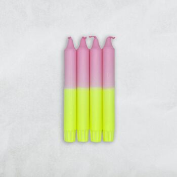 Bougies Design Dip Dye / Bubblegum x Jaune Vif 2