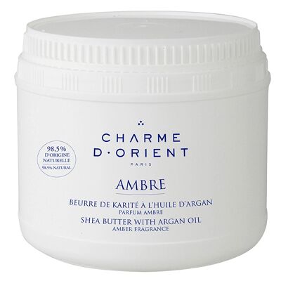 Beurre de karité à l'huile d'argan parfum Ambre 500gr