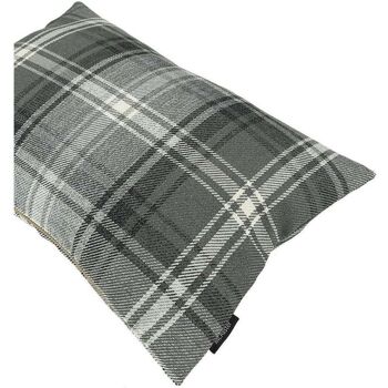 Coussin Tartan Angus Gris Anthracite - 49cm x 49cm 4