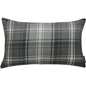 Coussin Tartan Angus Gris Anthracite - 60cm x 60cm 3