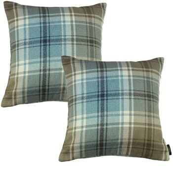 Coussin Tartan Angus Gris Anthracite - 60cm x 40cm 6