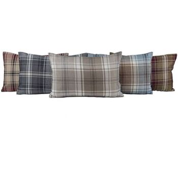 Coussin Tartan Angus Gris Anthracite - 60cm x 40cm 13