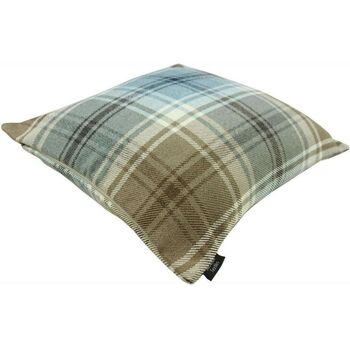 Angus Duck Egg Blue Tartan Coussin-49cm x 49cm 2