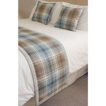 Angus Duck Egg Blue Tartan Coussin-49cm x 49cm 6