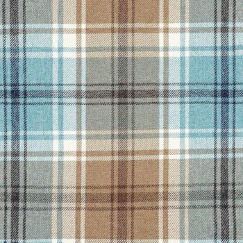 Angus Duck Egg Blue Tartan Coussin-49cm x 49cm 9