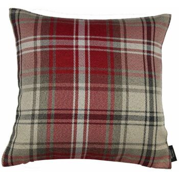 Coussin Tartan Angus Rouge + Blanc - 60cm x 60cm 1