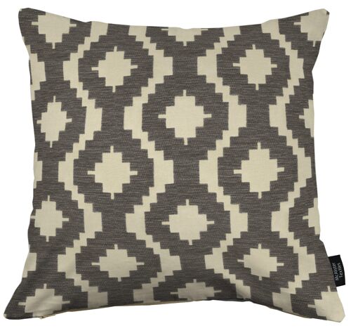 Arizona Geometric Charcoal Grey Cushion-43cm x 43cm