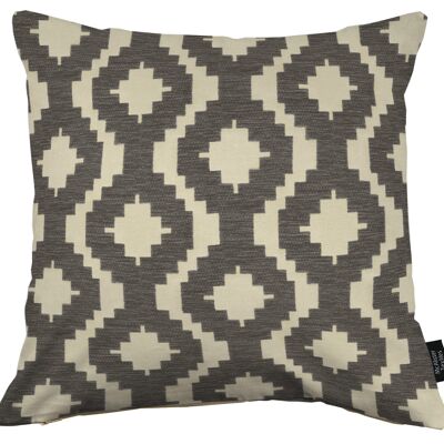 Arizona Geometric Charcoal Grey Cushion-43cm x 43cm