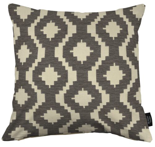 Arizona Geometric Charcoal Grey Cushion-49cm x 49cm