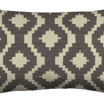 Arizona Geometric Charcoal Grey Cushion-50cm x 30cm