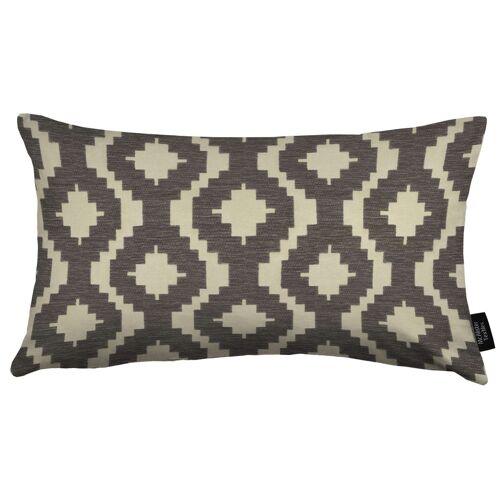 Arizona Geometric Charcoal Grey Cushion-60cm x 40cm