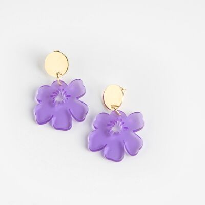 Pendientes Flor Purple