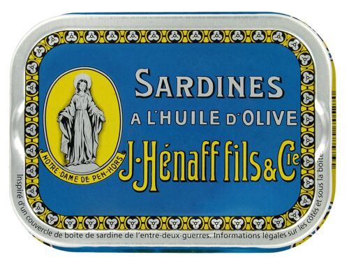 Sardines a l'huile d'olive henaff boite collector 115 g