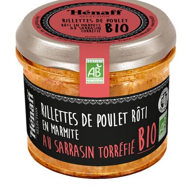 ROASTED CHICKEN RILLETTES IN POT WITH ORGANIC TOASTED BUCKWHEAT HENAFF SELECTION 90G