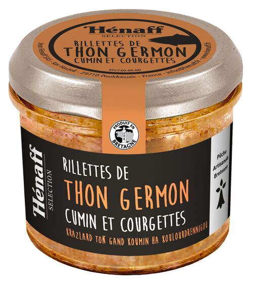 Rillettes de thon cumin et courgettes henaff selection 90g