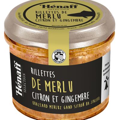 Rillettes de merlu citron et gingembre henaff selection 90g