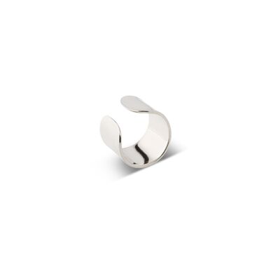 Bold Flat Ear Cuff Argent