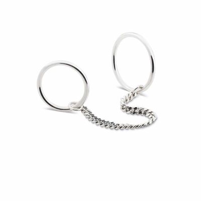 Chained Rings Silver