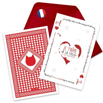 Playing card to declare your love | Scratch card for valentine's day