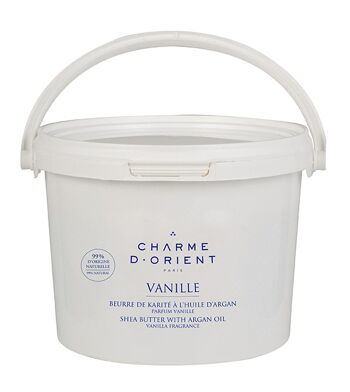 Beurre de karité à l'huile d'argan parfum Vanille 2Kg