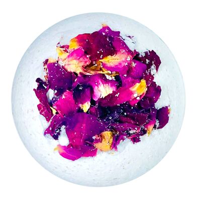 Bomba da bagno organica terapeutica "Purity" - Oli essenziali di rosa e pompelmo rosa