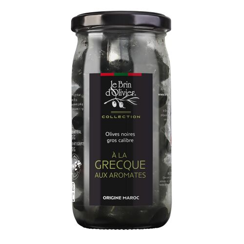 Olives noires à la grecque aux aromates de Provence