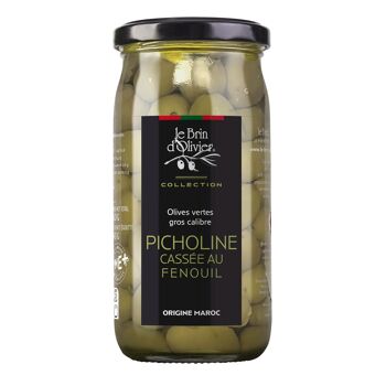 Olives vertes Picholine cassée au fenouil 1