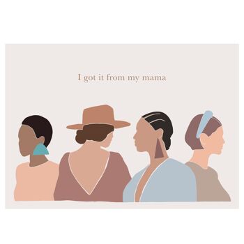 Carte de voeux Je l'ai reçue de ma maman 1